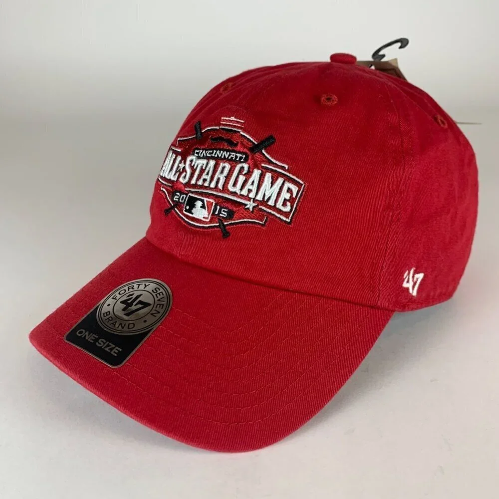 2015 MLB All Star Game Cincinnati Reds MLB 47 Brand Clean Up Strapback Hat New